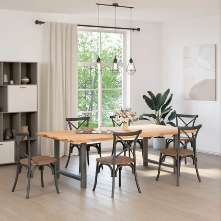 Matbordsben antracit 2 st 90x(72-73) cm stål