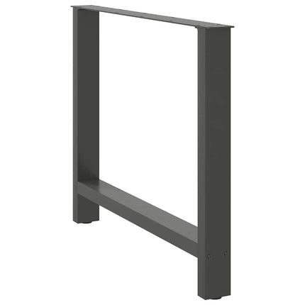 Matbordsben antracit 2 st 90x(72-73) cm stål