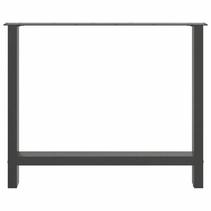 Matbordsben antracit 2 st 90x(72-73) cm stål