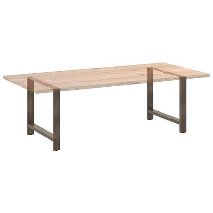 Matbordsben naturstål 2 st 90x(72-73) cm stål