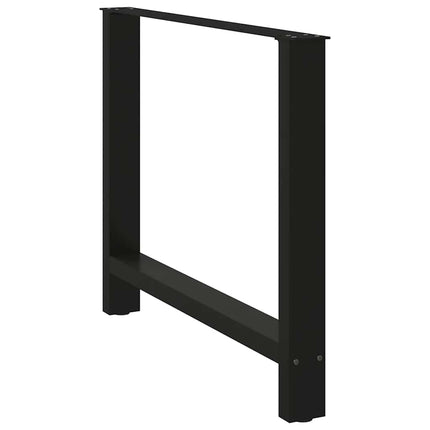 Matbordsben svarta 2 st 100x(72-73) cm stål