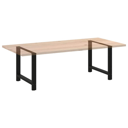 Matbordsben svarta 2 st 100x(72-73) cm stål
