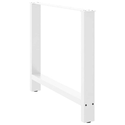 Matbordsben vita 2 st 100x(72-73) cm stål