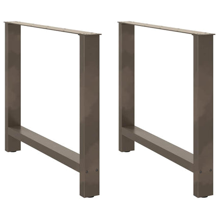 Matbordsben naturstål 2 st 100x(72-73) cm stål