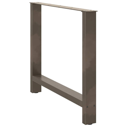 Matbordsben naturstål 2 st 100x(72-73) cm stål