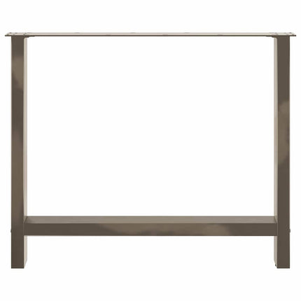 Matbordsben naturstål 2 st 100x(72-73) cm stål