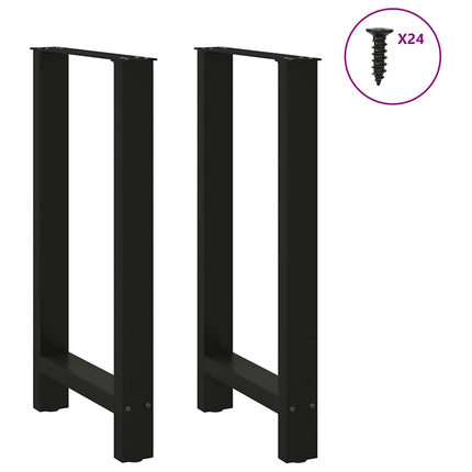 Barbordsben svarta 2 st 50x(90-91) cm stål