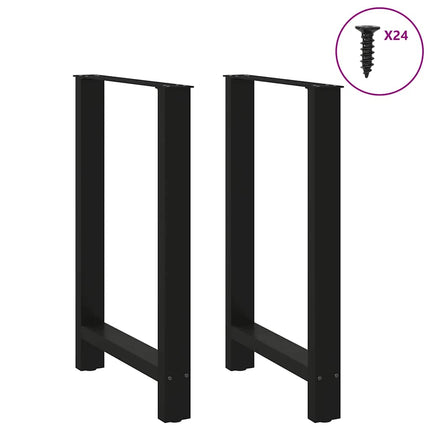 Barbordsben svarta 2 st 60x(90-91) cm stål