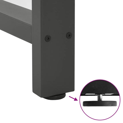 Barbordsben antracit 2 st 40x(100-101) cm stål