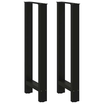Barbordsben svarta 2 st 50x(100-101) cm stål