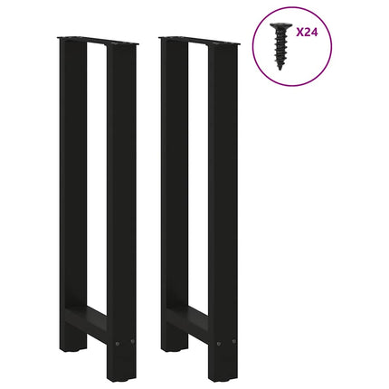 Barbordsben svarta 2 st 50x(100-101) cm stål