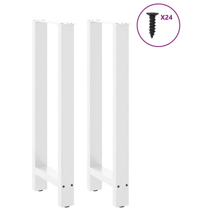 Barbordsben vita 2 st 50x(100-101) cm stål