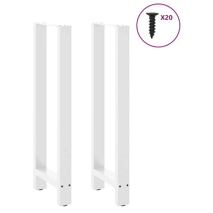 Barbordsben vita 2 st 40x(110-111) cm stål