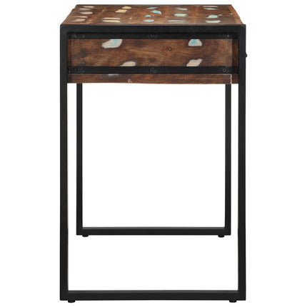 Skrivbord flerfärgat 100x50x75 cm massivt trä återvunnet