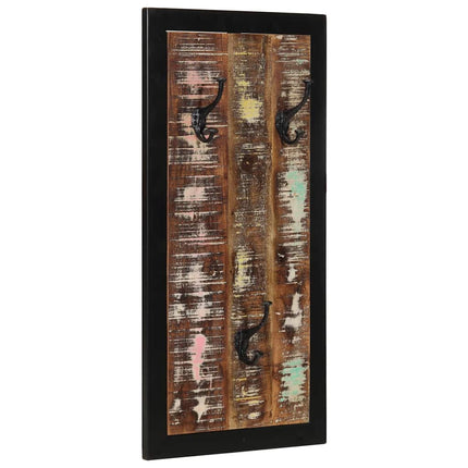 Klädhängare flerfärgad 40x2x80 cm massivt trä återvunnet