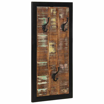 Klädhängare flerfärgad 40x2x80 cm massivt trä återvunnet