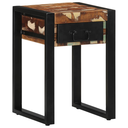 Sidobord Flerfärgat 35X35X50 Cm Massivt Trä Återvunnet