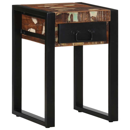 Sidobord Flerfärgat 35X35X50 Cm Massivt Trä Återvunnet