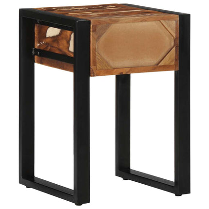 Sidobord Flerfärgat 35X35X50 Cm Massivt Trä Återvunnet