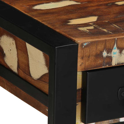 Sidobord Flerfärgat 35X35X50 Cm Massivt Trä Återvunnet