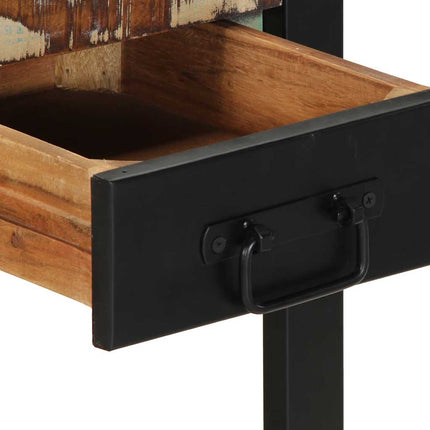 Sidobord Flerfärgat 35X35X50 Cm Massivt Trä Återvunnet