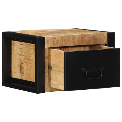 Sängbord 40x35x25 cm massivt grovt mangoträ