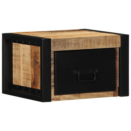 Sängbord 40x35x25 cm massivt grovt mangoträ