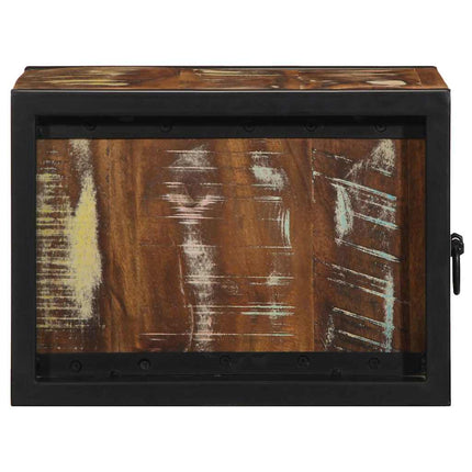 Sängbord flerfärgat 40x35x25 cm massivt trä återvunnet