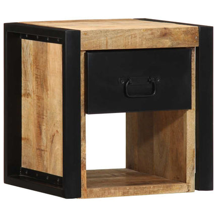 Sängbord 40x35x40 cm massivt grovt trä mango