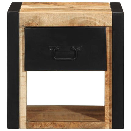 Sängbord 2 st 40x35x40 cm massivt grovt trä mango