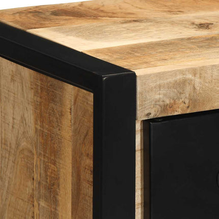 Sängbord 2 st 40x35x40 cm massivt grovt trä mango