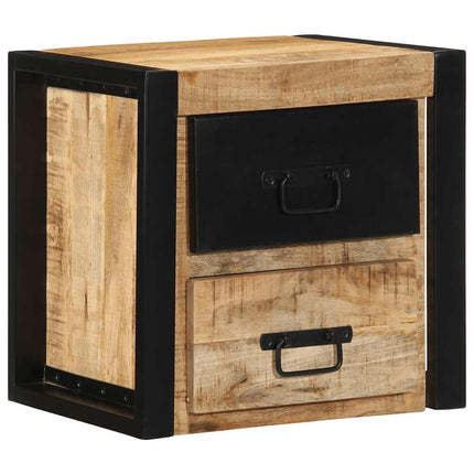 Sängbord 40x35x40 cm massivt grovt trä mango