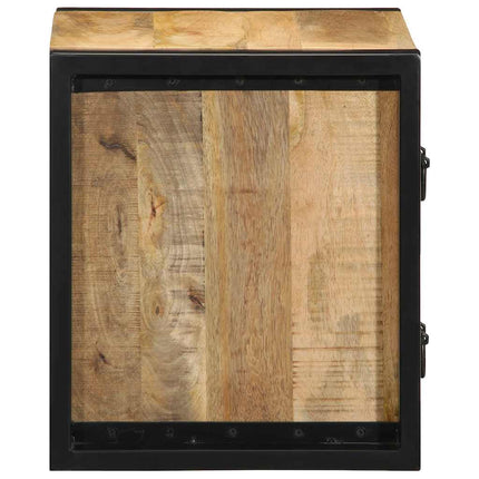 Sängbord 40x35x40 cm massivt grovt trä mango