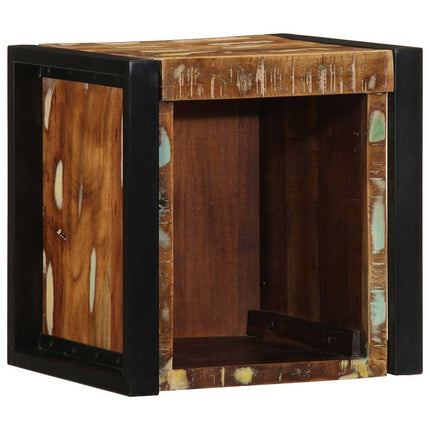 Sängbord flerfärgat 40x35x40 cm massivt trä återvunnet