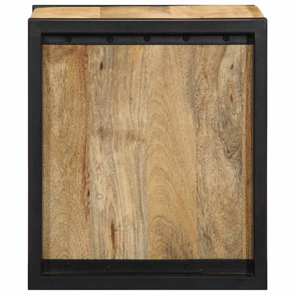 Sängbord 2 st 40x35x40 cm massivt grovt trä mango