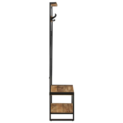 Klädhängare 80x40x190 cm massiv grov trämango