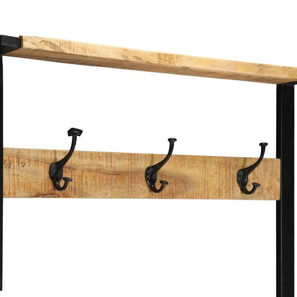 Klädhängare 80x40x190 cm massiv grov trämango