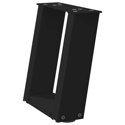 Soffbordsben U-formade 2 st svarta 30x(30-31) cm stål