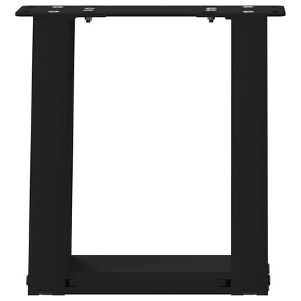 Soffbordsben U-formade 2 st svarta 30x(30-31) cm stål