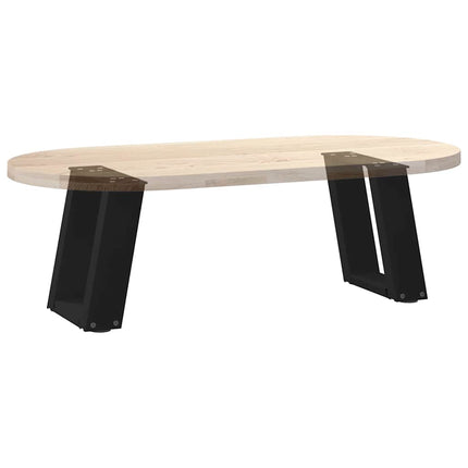 Soffbordsben U-formade 2 st svarta 30x(30-31) cm stål
