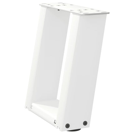 Soffbordsben U-formade 2 st vita 30x(30-31) cm stål