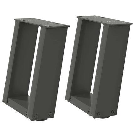 Soffbordsben U-formade 2 st antracit 30x(30-31) cm stål