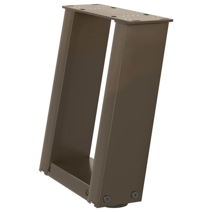 Soffbordsben U-formade 2 st naturstål 30x(30-31) cm stål
