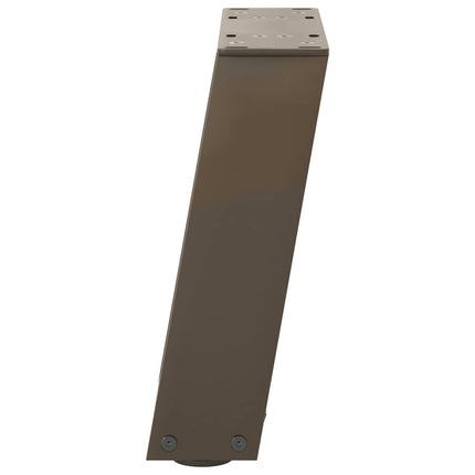 Soffbordsben U-formade 2 st naturstål 30x(30-31) cm stål