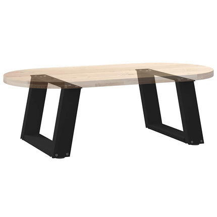 Soffbordsben U-formade 2 st svarta 40x(30-31) cm stål