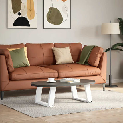 Soffbordsben U-formade 2 st vita 40x(30-31) cm stål