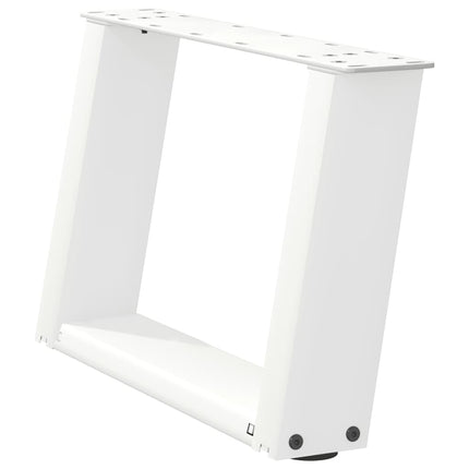 Soffbordsben U-formade 2 st vita 40x(30-31) cm stål