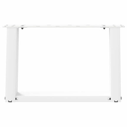 Soffbordsben U-formade 2 st vita 40x(30-31) cm stål