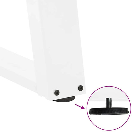 Soffbordsben U-formade 2 st vita 40x(30-31) cm stål