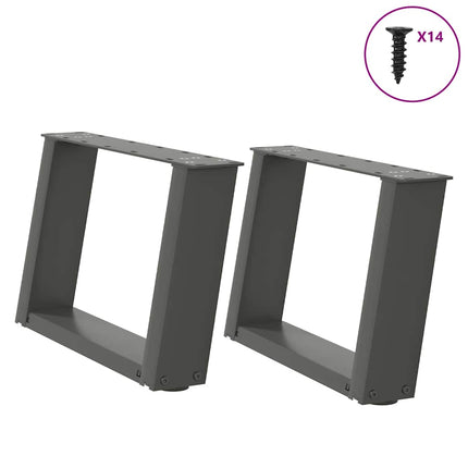 Soffbordsben U-formade 2 st antracit 40x(30-31) cm stål